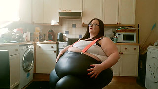 SSBBW BBW Kitchen Play in Sexy Tight Clothing Part 2