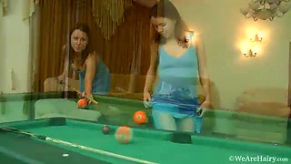 Roxy plays with herself instead of playing pool - WeAreHairy