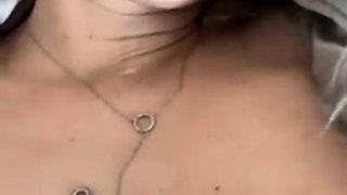 Blonde With Natural Big Boobs Loves Putting A Toy In Her