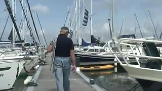 Busty milf gets anally slammed on the boat