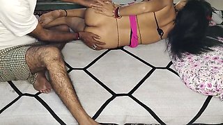 Desi Hot Aunty Enjoy Sex with Her Step Father Foreplay Her Sexual Part of Body Hot Nipple Tiny Pussy Sucking Foreplay