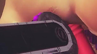 Gwen’s Pussy Destroyed by Sex Machine - Double Dildo Penetration & Screaming Orgasm (3d Hentai)