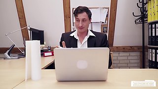 Roxxy X's Blonde Charm Offers Passionate Help in Office