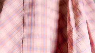 Masturbation close up in heels fishnet stockings and panties