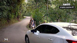 Dame gets Boinked Outdoors by a Giant-manmeat Stranger - Danner Mendez & Iris