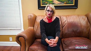 Insane Ash-blonde COUGAR Diana Gets Her Jaws And Puss Crammed With A Massive Manhood!