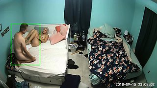 Amateur lovers enjoy an intense fuck session on hidden cam