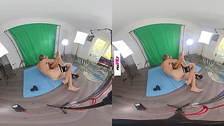 Leggy Stripper Bimbo Doll Photoshoot BTS - perVRt