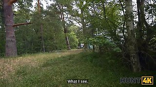 Hunt4k. horny dude found red haired tart in the forest and pounded her harshly
