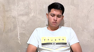 Alan Tokers masturbates in his room