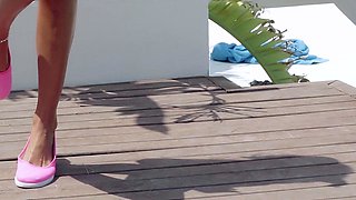 Small titted teen from EU masturbating