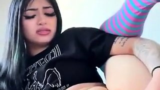 Small titted brunette amateur anal nailed at home