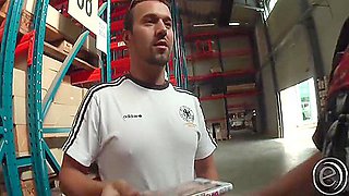 Antinia Meets 2 Guys In The Warehouse