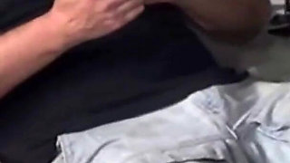 Blonde French Granny Got to Suck Big Cock and Rides It