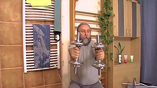 Old pig hits on a young and slutty teenager