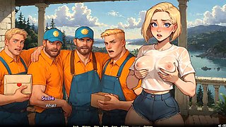 Moonripple Lake - Beautiful Blonde girlfriend shows off for other guys and gets fucked hard after