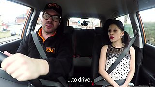 Fake Driving School Rough back seat fuck