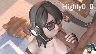 Steamy animated faphouse scene with eager girls riding and taking on hard cocks