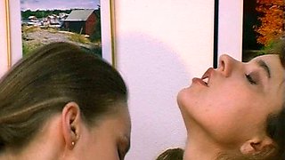 Lesbian teen enjoys big clit of her tasty looking girlfriend
