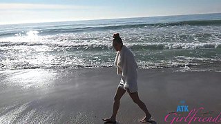 Redhead Little Dragon with natural tits moans while being fucked