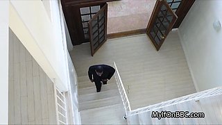 Sloppy oral sex and BIG BLACK PENIS ride by curvaceous secretary