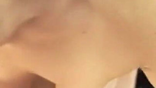 Mature with Saggy Boobs Enjoys Sucking Cum Through a Dick Oral Creampie