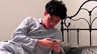 Oiled Big Tit Japanese MILF Fucks 2 BBCs