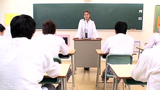 Asian schoolgirl enjoy group sex