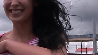 Bella Bares Her Huge Tits and More Around Tampa