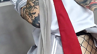 POV Marigalore Shinny Tan Pantyhose Encasement