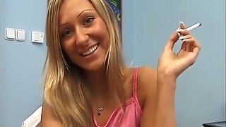 First Smoking And Then Masturbating