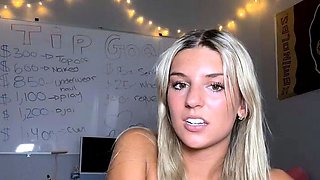 blonde teen pregnant girl has her pussy masturbated