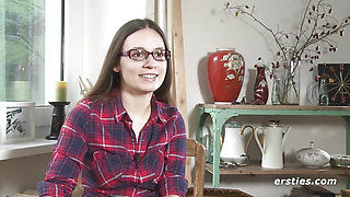 Ersties - In Doggy with Vibrator - Lena makes herself tremble