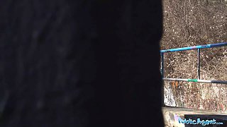 Public agent Horny Blonde flasher gets her cunny creampied in a tunnel