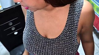 Upset Venezuelan Maid Fucks Hard After Washing Dishes - Big Natural Tits Latina Teen