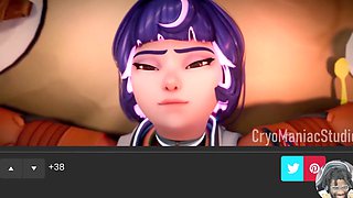 Hot animated hentai sex with epic cock reactions and wild face expressions