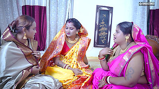 Desi Horny Indian Three Bhabhi Wants to Get Fucked by Their Dewar Like a Bhabhi's Groupsex Party ( Hindi Audio )