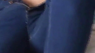 Touching Herself Under Her Pants Before Masturbating and Fucking Her Young Lovers