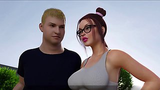 Kinky public yoga session with Loveskysan69real in the Away From Home series