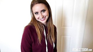An awesome dick-riding session with a busty girlfriend Laney Grey