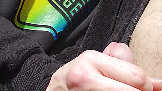 Outdoors reach around and fingering