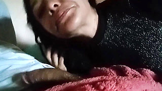 I wasn't sleepy so I sucked his cock so that he would put it in me very hard
