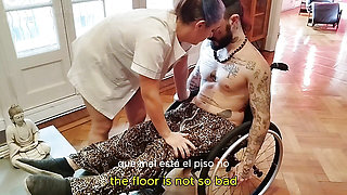 Therapist fucks his patient in a wheelchair. ALTERNATIVE THERAPIES