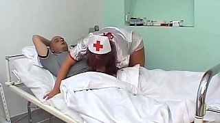 Busty Redhead German Nurse Fucks Her Patient Hard