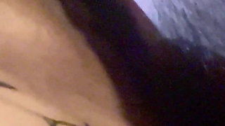 Blindfolded Slave Passionately Tongue Kissing Plump Shaved Pussy