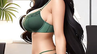 Indian girl Jaya Anjali in her office (Ai model)