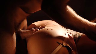 Scarlett Alexis enjoys while getting fucked by her older lover