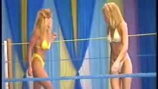 Bikini ring wrestling