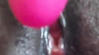 Stimulating My Clit with Vibrator Intense Squirting Orgasms