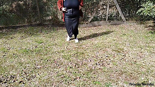 I spent it with my stepmother, she loves to show off in public with transparent clothes.